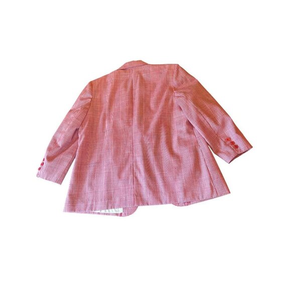 Vintage Country Sophisticates Pink & White Checkered Blazer Size 18 - Picture 5 of 5